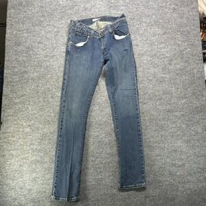 Levi's 504 Low Skinny Jeans Men's Blue Denim Pockets Classic Zip Fly - 31x33